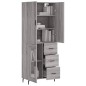 vidaXL Highboard Grau Sonoma 69,5x34x180 cm Holzwerkstoff vidaXL Highboard Grau Sonoma 69,5x34x180 cm Holzwerkstoff