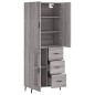 vidaXL Highboard Grau Sonoma 69,5x34x180 cm Holzwerkstoff vidaXL Highboard Grau Sonoma 69,5x34x180 cm Holzwerkstoff