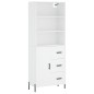 vidaXL Highboard Weiß 69,5x34x180 cm Holzwerkstoff vidaXL Highboard Weiß 69,5x34x180 cm Holzwerkstoff