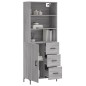 vidaXL Highboard Grau Sonoma 69,5x34x180 cm Holzwerkstoff vidaXL Highboard Grau Sonoma 69,5x34x180 cm Holzwerkstoff