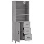 vidaXL Highboard Grau Sonoma 69,5x34x180 cm Holzwerkstoff vidaXL Highboard Grau Sonoma 69,5x34x180 cm Holzwerkstoff