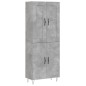vidaXL Highboard Betongrau 69,5x34x180 cm Holzwerkstoff vidaXL Highboard Betongrau 69,5x34x180 cm Holzwerkstoff
