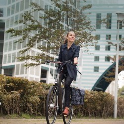 Willex Fahrradtaschen 36 L Schwarz und Braun Fantasy Trees 13961