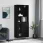 vidaXL Highboard Schwarz 69,5x34x180 cm Holzwerkstoff vidaXL Highboard Schwarz 69,5x34x180 cm Holzwerkstoff