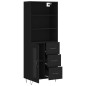 vidaXL Highboard Schwarz 69,5x34x180 cm Holzwerkstoff vidaXL Highboard Schwarz 69,5x34x180 cm Holzwerkstoff