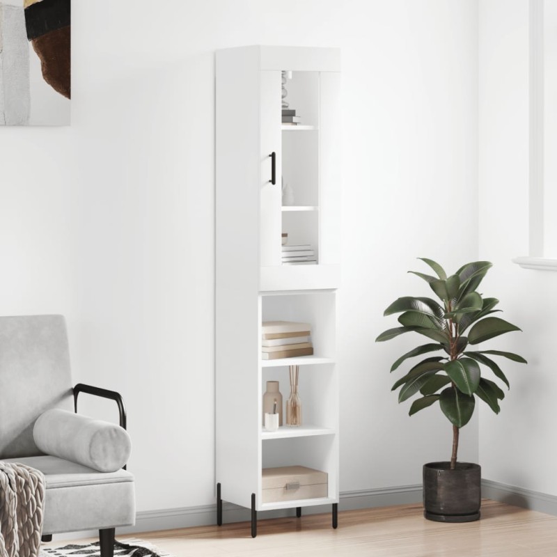 vidaXL Highboard Weiß 34,5x34x180 cm Holzwerkstoff vidaXL Highboard Weiß 34,5x34x180 cm Holzwerkstoff