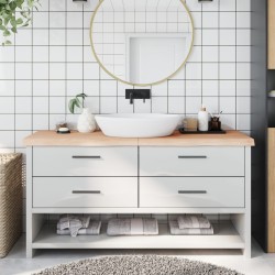 Waschtischplatte 160x60x6 cm Massivholz Unbehandelt