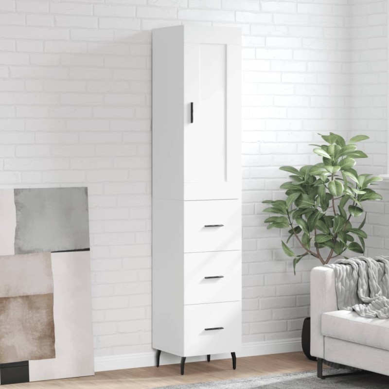 vidaXL Highboard Weiß 34,5x34x180 cm Holzwerkstoff vidaXL Highboard Weiß 34,5x34x180 cm Holzwerkstoff