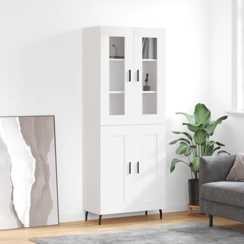vidaXL Highboard Weiß 69,5x34x180 cm Holzwerkstoff vidaXL Highboard Weiß 69,5x34x180 cm Holzwerkstoff