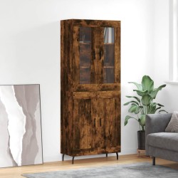 vidaXL Highboard Räuchereiche 69,5x34x180 cm Holzwerkstoff