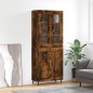 vidaXL Highboard Räuchereiche 69,5x34x180 cm Holzwerkstoff vidaXL Highboard Räuchereiche 69,5x34x180 cm Holzwerkstoff