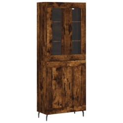 vidaXL Highboard Räuchereiche 69,5x34x180 cm Holzwerkstoff