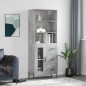 vidaXL Highboard Betongrau 69,5x34x180 cm Holzwerkstoff vidaXL Highboard Betongrau 69,5x34x180 cm Holzwerkstoff