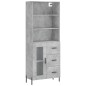 vidaXL Highboard Betongrau 69,5x34x180 cm Holzwerkstoff vidaXL Highboard Betongrau 69,5x34x180 cm Holzwerkstoff