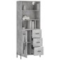 vidaXL Highboard Betongrau 69,5x34x180 cm Holzwerkstoff vidaXL Highboard Betongrau 69,5x34x180 cm Holzwerkstoff