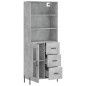 vidaXL Highboard Betongrau 69,5x34x180 cm Holzwerkstoff vidaXL Highboard Betongrau 69,5x34x180 cm Holzwerkstoff