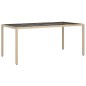 vidaXL 7-tlg. Garten-Essgruppe mit Kissen Beige Poly Rattan vidaXL 7-tlg. Garten-Essgruppe mit Kissen Beige Poly Rattan