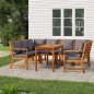 vidaXL 7-tlg. Garten-Essgruppe mit Kissen Massivholz Akazie vidaXL 7-tlg. Garten-Essgruppe mit Kissen Massivholz Akazie