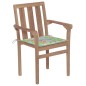 vidaXL Stapelbare Gartenstühle mit Kissen 6 Stk. Massivholz Teak vidaXL Stapelbare Gartenstühle mit Kissen 6 Stk. Massivholz Teak