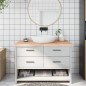 Waschtischplatte 120x50x6 cm Massivholz Unbehandelt Waschtischplatte 120x50x6 cm Massivholz Unbehandelt