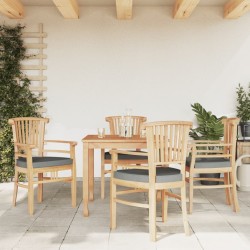 vidaXL 5-tlg. Garten-Essgruppe Massivholz Teak