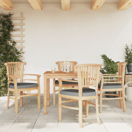 vidaXL 5-tlg. Garten-Essgruppe Massivholz Teak