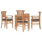 vidaXL 5-tlg. Garten-Essgruppe Massivholz Teak vidaXL 5-tlg. Garten-Essgruppe Massivholz Teak