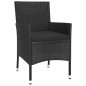 vidaXL 9-tlg. Garten-Essgruppe mit Kissen Schwarz Poly Rattan vidaXL 9-tlg. Garten-Essgruppe mit Kissen Schwarz Poly Rattan