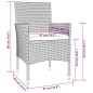 vidaXL 5-tlg. Garten-Essgruppe mit Kissen Schwarz Poly Rattan vidaXL 5-tlg. Garten-Essgruppe mit Kissen Schwarz Poly Rattan