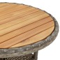 vidaXL 5-tlg. Garten-Bistro-Set mit Kissen Grau Poly Rattan vidaXL 5-tlg. Garten-Bistro-Set mit Kissen Grau Poly Rattan
