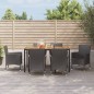 vidaXL 7-tlg. Garten-Essgruppe mit Kissen Schwarz Poly Rattan vidaXL 7-tlg. Garten-Essgruppe mit Kissen Schwarz Poly Rattan