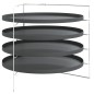 vidaXL Pizzableche 4 Stk. mit Gestell Ø 28 cm Stahl vidaXL Pizzableche 4 Stk. mit Gestell Ø 28 cm Stahl