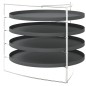 vidaXL Pizzableche 4 Stk. mit Gestell Ø 28 cm Stahl vidaXL Pizzableche 4 Stk. mit Gestell Ø 28 cm Stahl