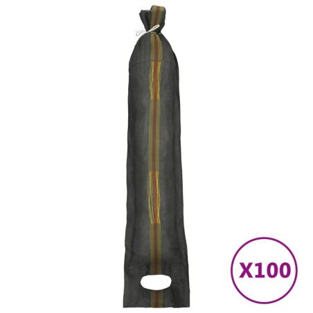 vidaXL Sandsäcke 100 Stk. Dunkelgrün 103x25 cm HDPE