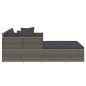 vidaXL Sonnenliege mit Kissen Grau 182x118x63 cm Poly Rattan vidaXL Sonnenliege mit Kissen Grau 182x118x63 cm Poly Rattan