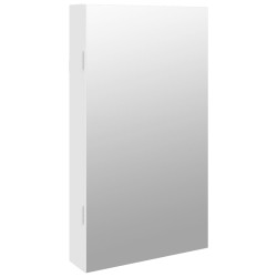 vidaXL Spiegel-Schmuckschrank mit LED-Beleuchtung Wandmontage Weiß