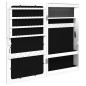 vidaXL Spiegel-Schmuckschrank mit LED-Beleuchtung Wandmontage Weiß vidaXL Spiegel-Schmuckschrank mit LED-Beleuchtung Wandmontage Weiß