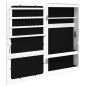 vidaXL Spiegel-Schmuckschrank mit LED-Beleuchtung Wandmontage Weiß vidaXL Spiegel-Schmuckschrank mit LED-Beleuchtung Wandmontage Weiß
