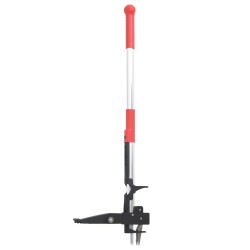 vidaXL Unkrautstecher Rot und Silbern 99,5 cm Eloxiertes Aluminium