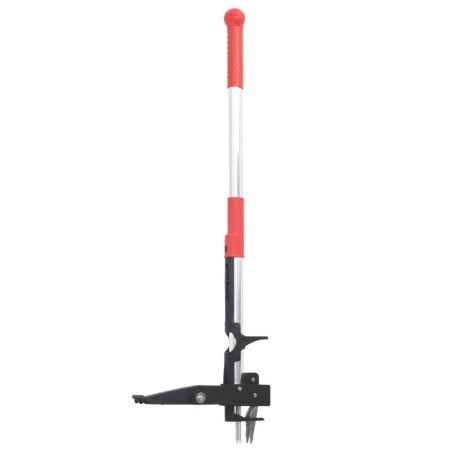 vidaXL Unkrautstecher Rot und Silbern 99,5 cm Eloxiertes Aluminium