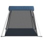 vidaXL Baby-Laufstall mit Matratze Marineblau Leinenstoff vidaXL Baby-Laufstall mit Matratze Marineblau Leinenstoff