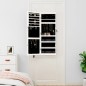 vidaXL Spiegel-Schmuckschrank mit LED-Beleuchtung Wandmontage Weiß vidaXL Spiegel-Schmuckschrank mit LED-Beleuchtung Wandmontage Weiß