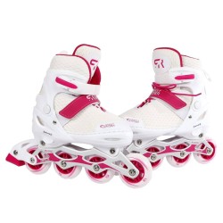 Street Rider Inline-Skates Verstellbar Pro Weiß Größe 28-32