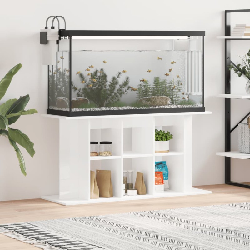 vidaXL Aquariumständer Hochglanz-Weiß 120x40x60 cm Holzwerkstoff vidaXL Aquariumständer Hochglanz-Weiß 120x40x60 cm Holzwerkstoff