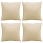vidaXL Zierkissen 4 Stk. Beige 40x40 cm Stoff vidaXL Zierkissen 4 Stk. Beige 40x40 cm Stoff