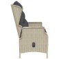vidaXL Gartenbank 2-Sitzer mit Kissen Hellgrau Poly Rattan vidaXL Gartenbank 2-Sitzer mit Kissen Hellgrau Poly Rattan