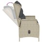 vidaXL Gartenbank 2-Sitzer mit Kissen Hellgrau Poly Rattan vidaXL Gartenbank 2-Sitzer mit Kissen Hellgrau Poly Rattan