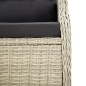vidaXL Gartenbank 2-Sitzer mit Kissen Hellgrau Poly Rattan vidaXL Gartenbank 2-Sitzer mit Kissen Hellgrau Poly Rattan