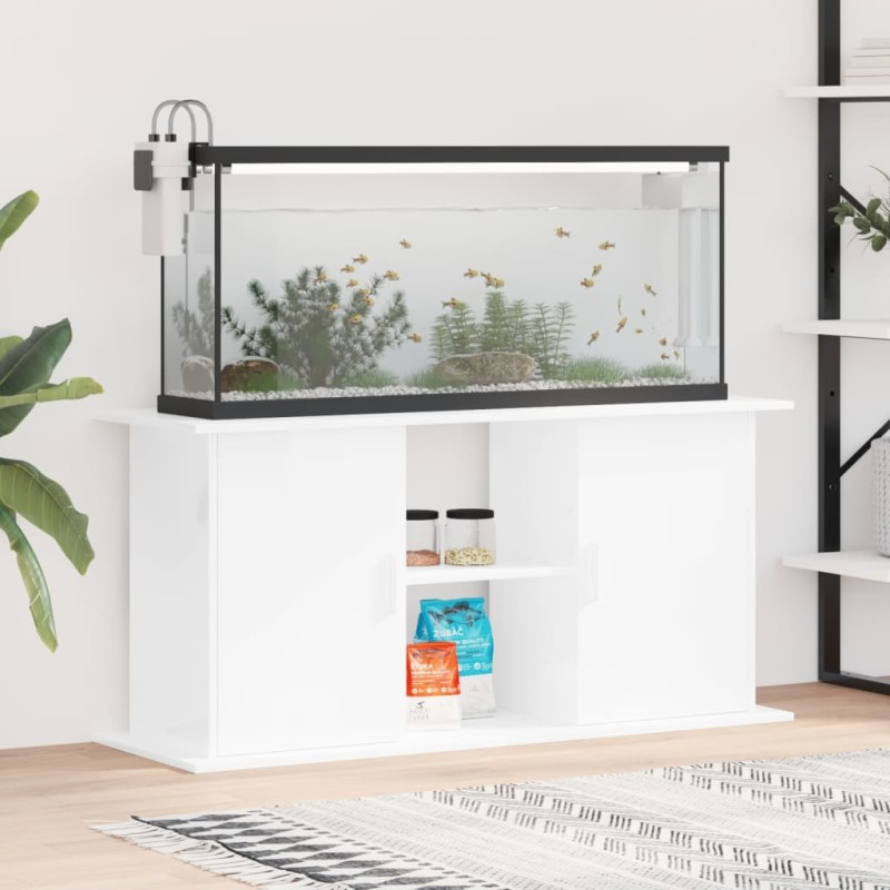 vidaXL Aquariumständer Hochglanz-Weiß 121x41x58 cm Holzwerkstoff vidaXL Aquariumständer Hochglanz-Weiß 121x41x58 cm Holzwerkstoff