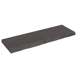 vidaXL Waschtischplatte Dunkelbraun 120x40x(2-6)cm Massivholz